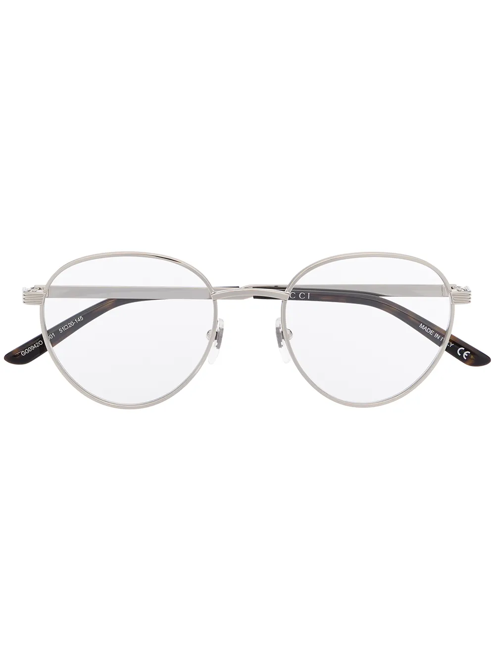 

Очки в круглой оправе Gucci Eyewear, серебряный