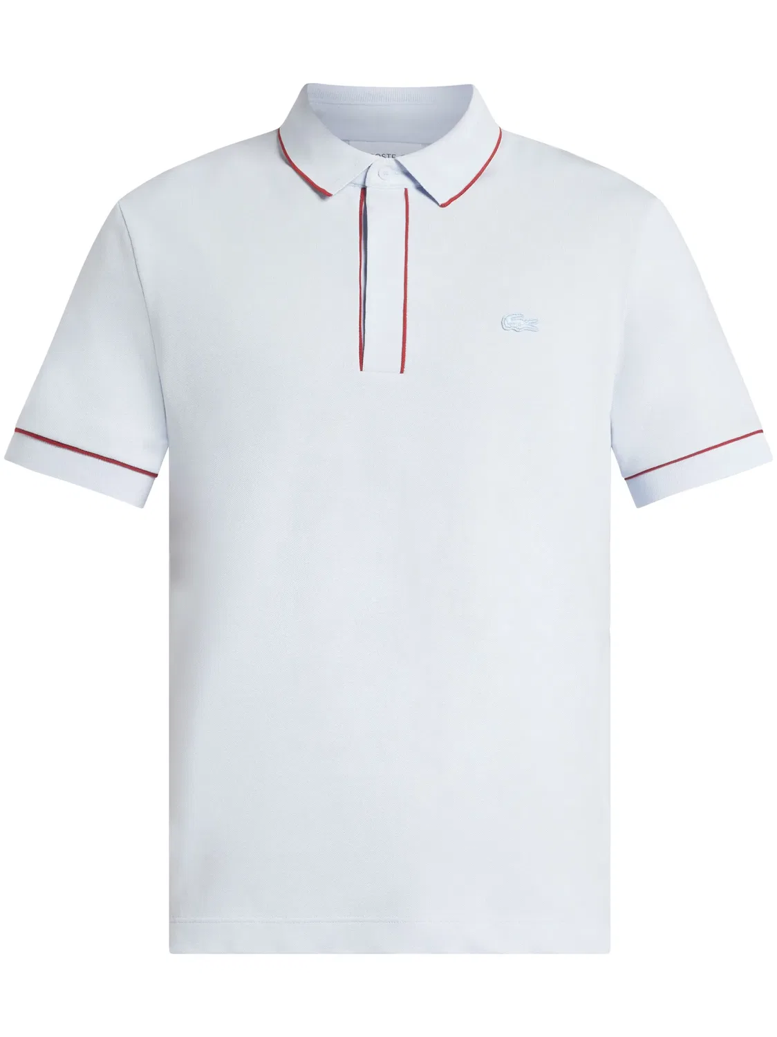 Рубашка поло с вышитым логотипом Lacoste, голубой/красный