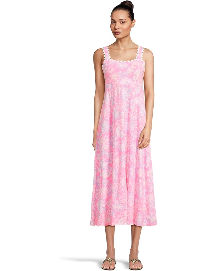 

Платье Lilly Pulitzer Dwyer Midi Dress, цвет Rousseau Pink Zen Garden