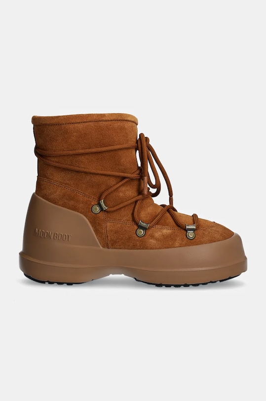 Зимние ботинки женские Moon Boot MB Luna низкие замшевые, коричневый — фото 2