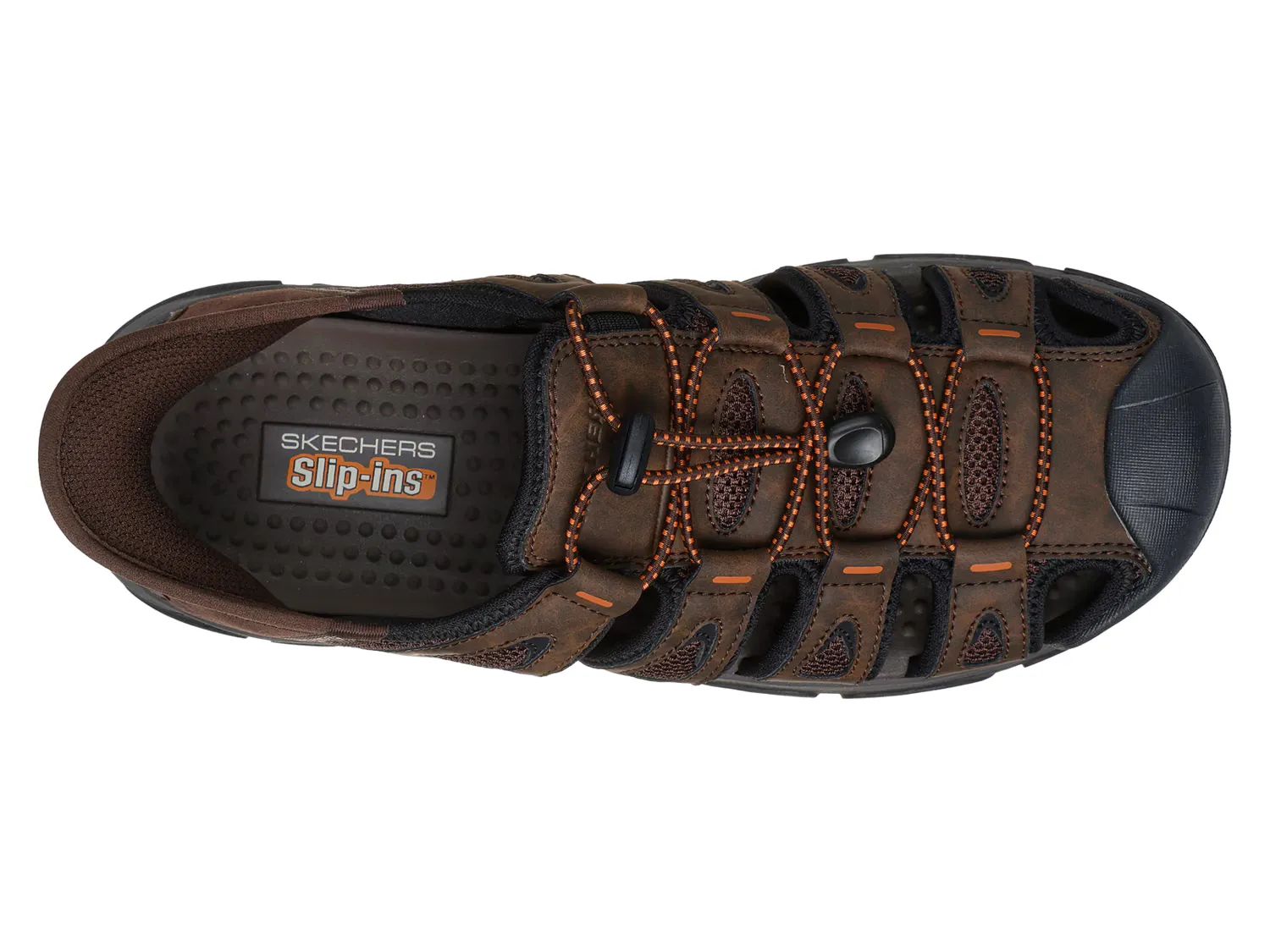 Сандалии Skechers Tresmen Norvick Relaxed Fit с технологией Hands Free Slip-Ins, коричневые — фото 2