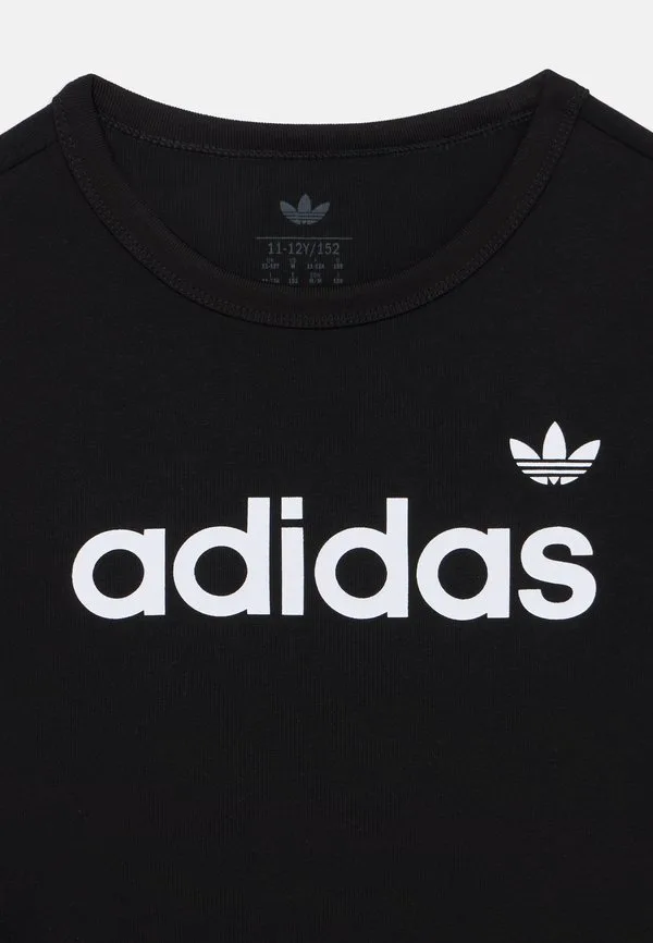 Полосатая свободная майка унисекс для подростков Adidas Originals, Black — фото 3