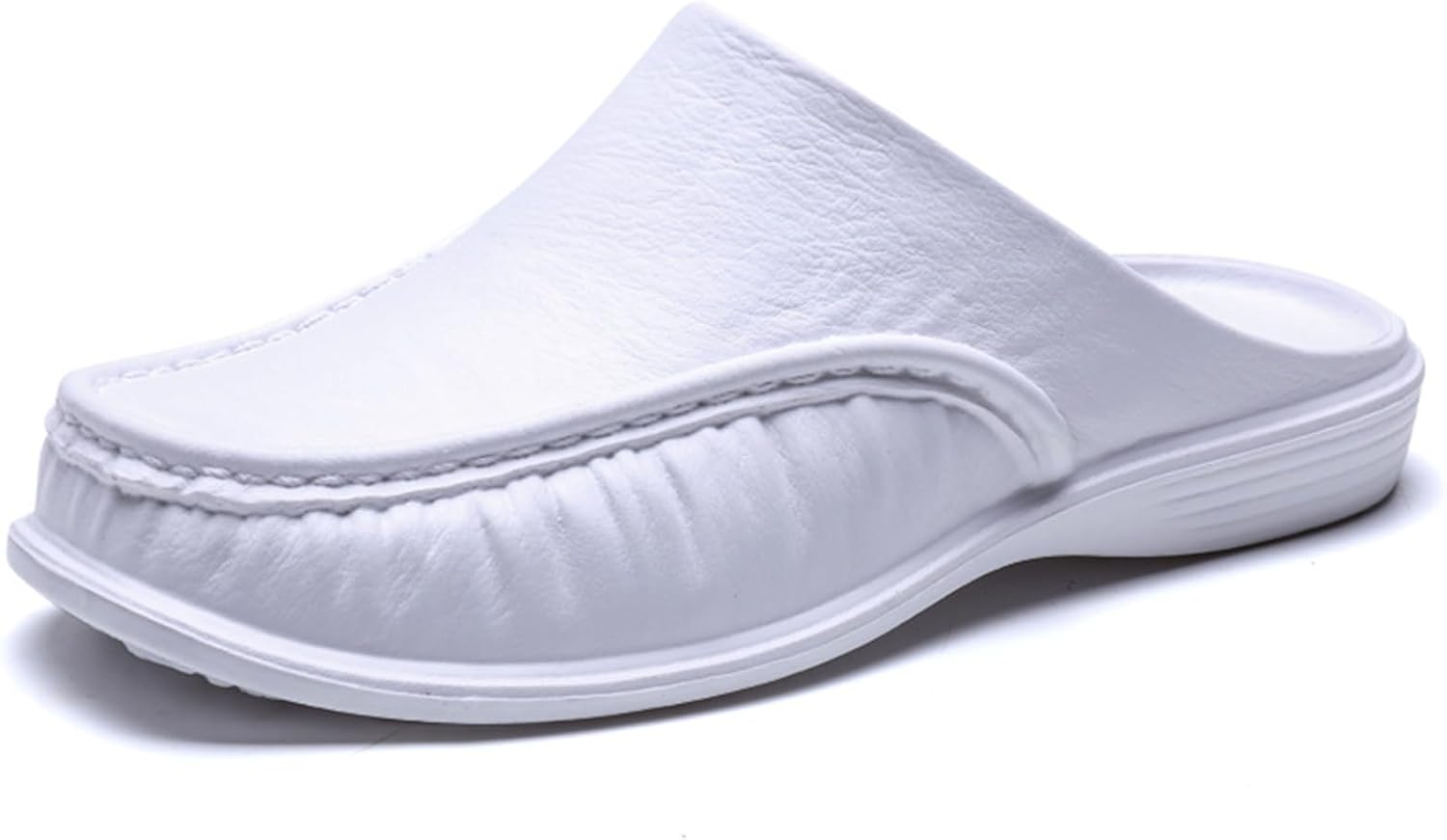 

Мужские тапочки с поддержкой свода стопы, повседневные мюли, сабо, открытая пятка, удобные слипоны, лоферы для ходьбы, для дома и улицы Abborora, белый