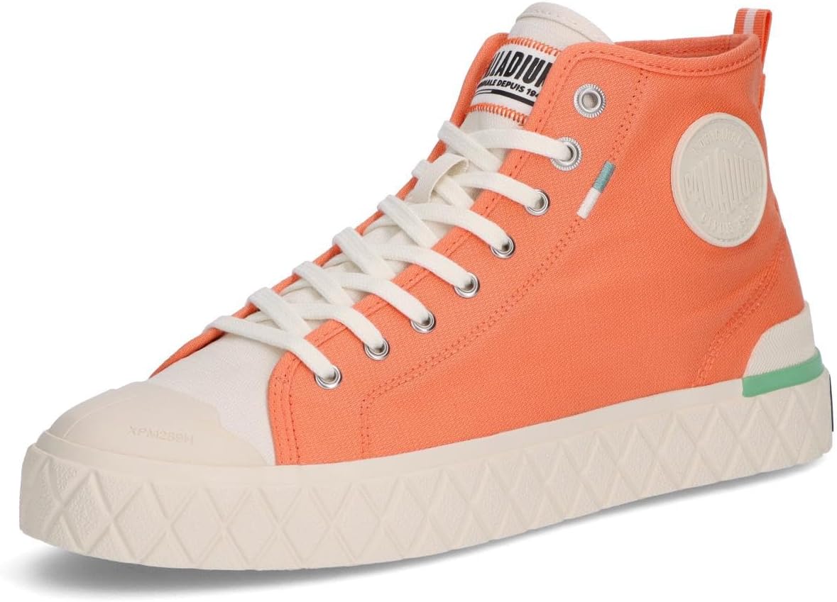 Кроссовки Palladium Unisex Palla Ace Mid из органического канваса на шнуровке, оранжевый
