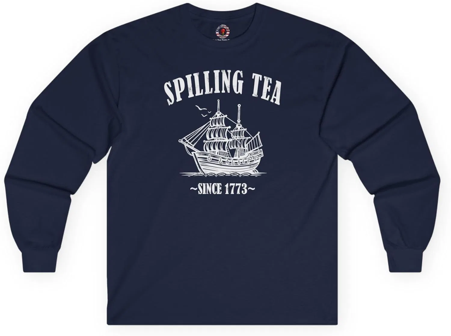 Футболка с длинным рукавом, бренд Spilling Tea Since 1773, цвет Navy