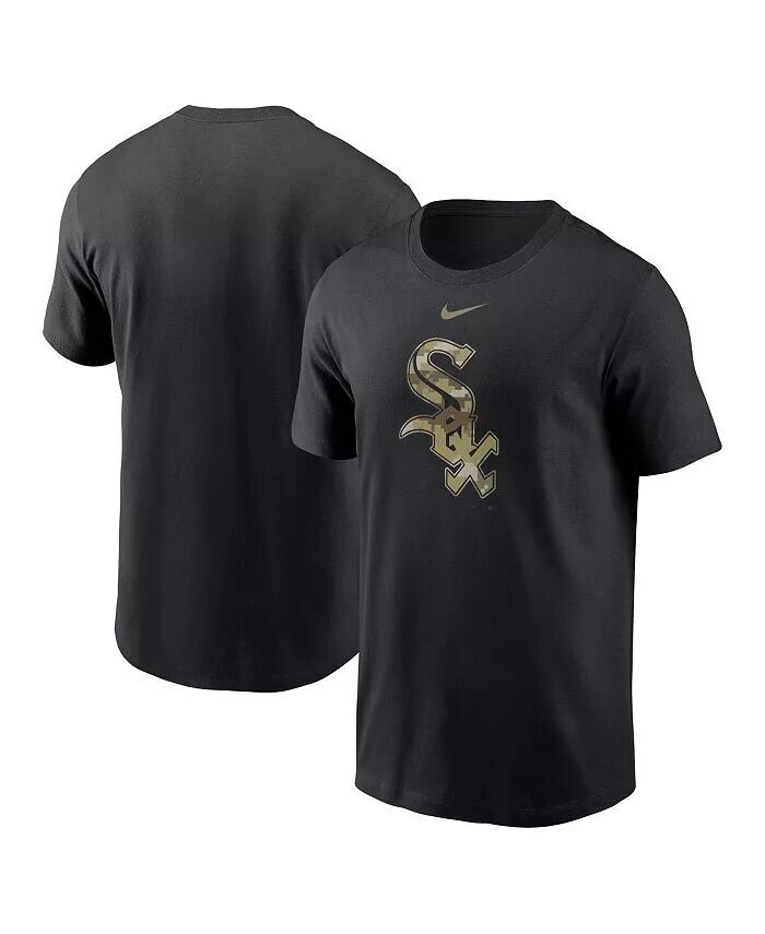 

Мужская черная футболка Chicago White Sox с камуфляжным логотипом Team Nike