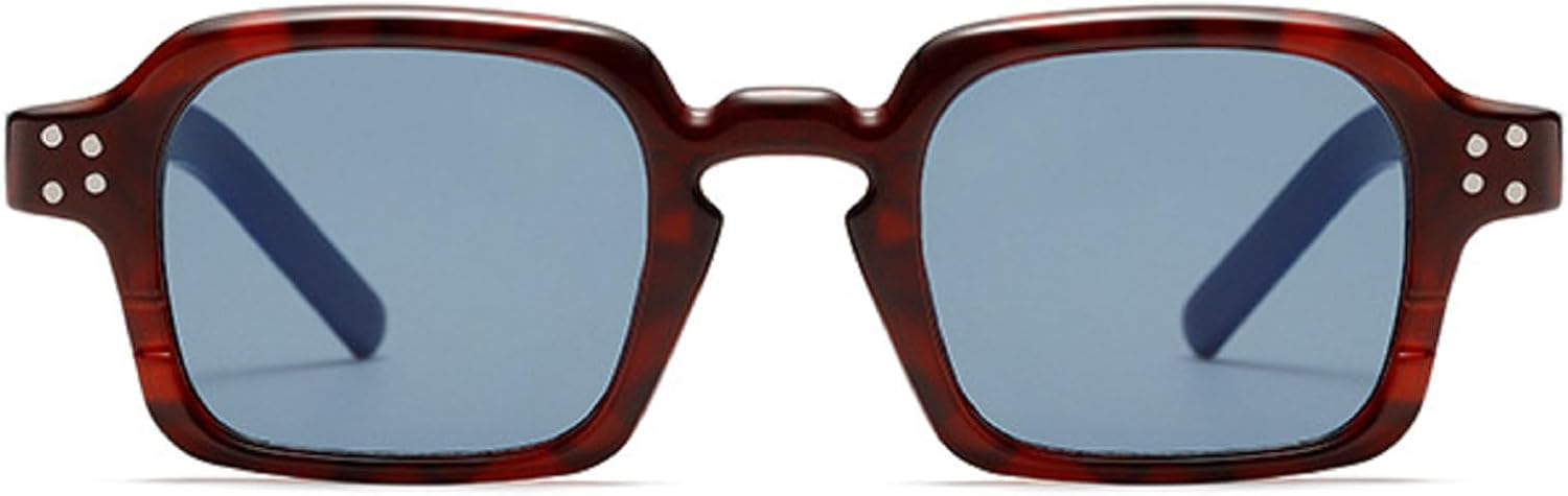 

Ретро-модные квадратные солнцезащитные очки для женщин и мужчин, классический винтажный стиль, защита от ультрафиолета UV400 для активного отдыха mincl, Blue Leopard Gray