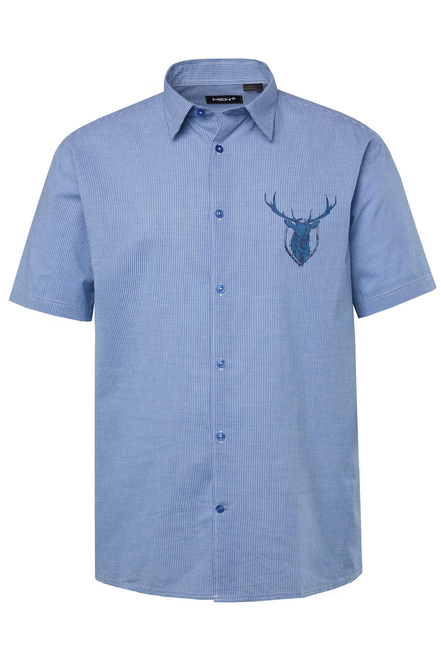 

Рубашка на пуговицах классического кроя Men Plus, синий/голубой