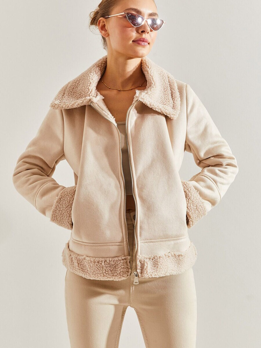 

Кожаная куртка Bianco Lucci Between-Season Jacket, бежевый