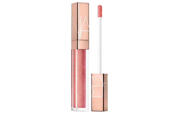 NARS Маленький розовый золотой блеск для губ, мерцающий золотой тюбик, #295 SUPERVIXEN Sweet Tea Rose