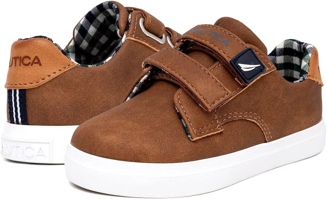 Кроссовки Nautica Kids для мальчиков с двойным ремешком, повседневная удобная обувь для школы для малышей и маленьких детей, комфортные стильные кроссовки на каждый день — фото 2