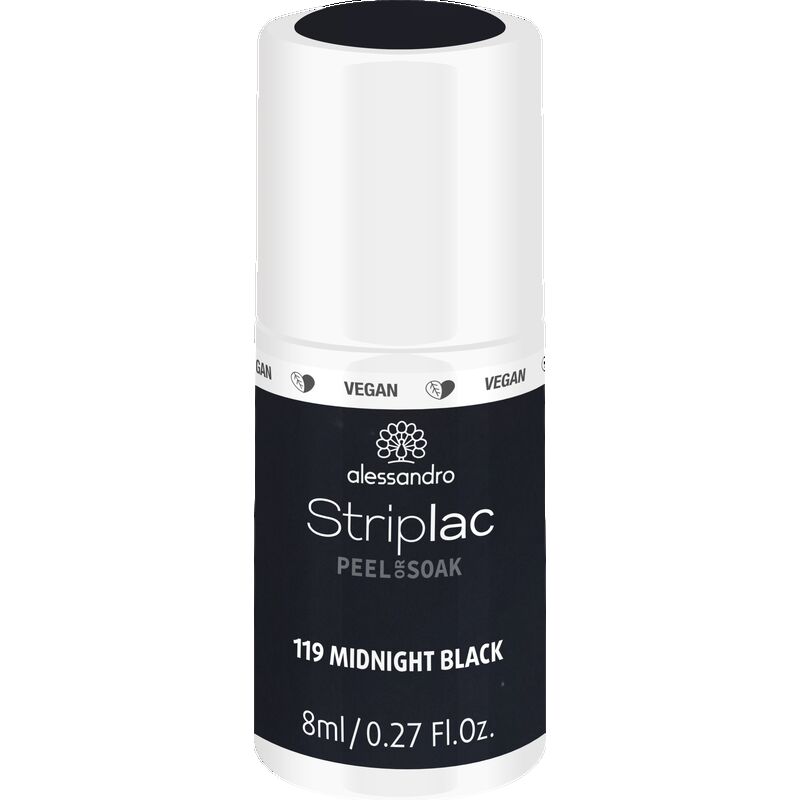 

STRIPLAC PEEL OR SOAK MIDNIGHT BLACK – ВЕГАНСКИЙ Alessandro, 8 ml