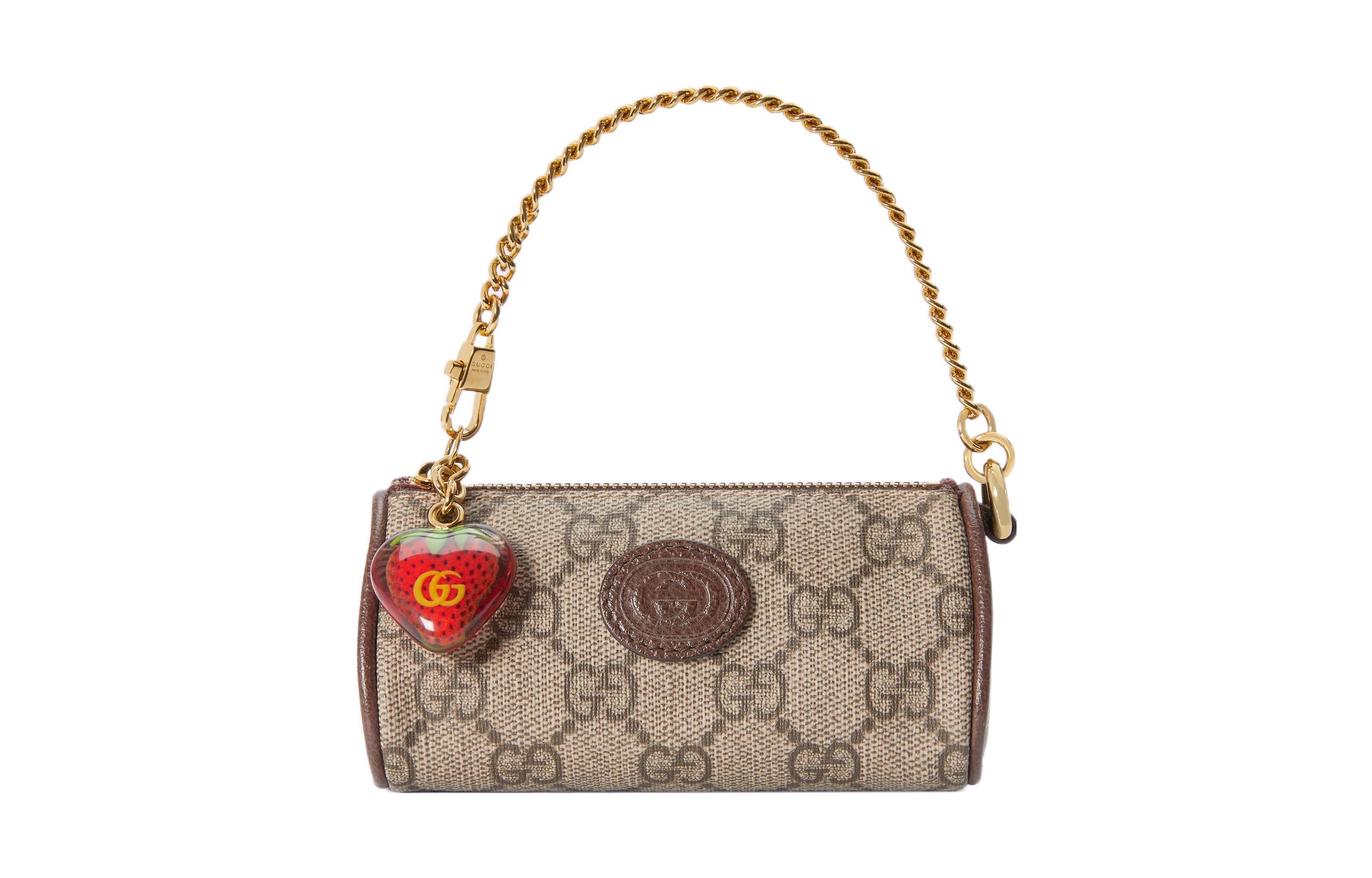 Кошелек с двойной G клубникой GUCCI — фото 3