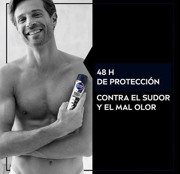 Дезодорант-спрей против пятен, 48 часов действия, для мужчин NIVEA Men Black And White Invisible Original 200 мл — фото 3