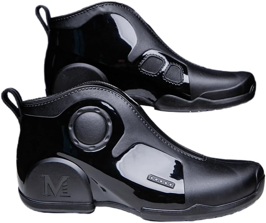 

Мужские водонепроницаемые резиновые сапоги Hhhchpm однотонного цвета, удобные нескользящие стойкие к износу водные обувь для дождливых дней и активного отдыха на улице, черный