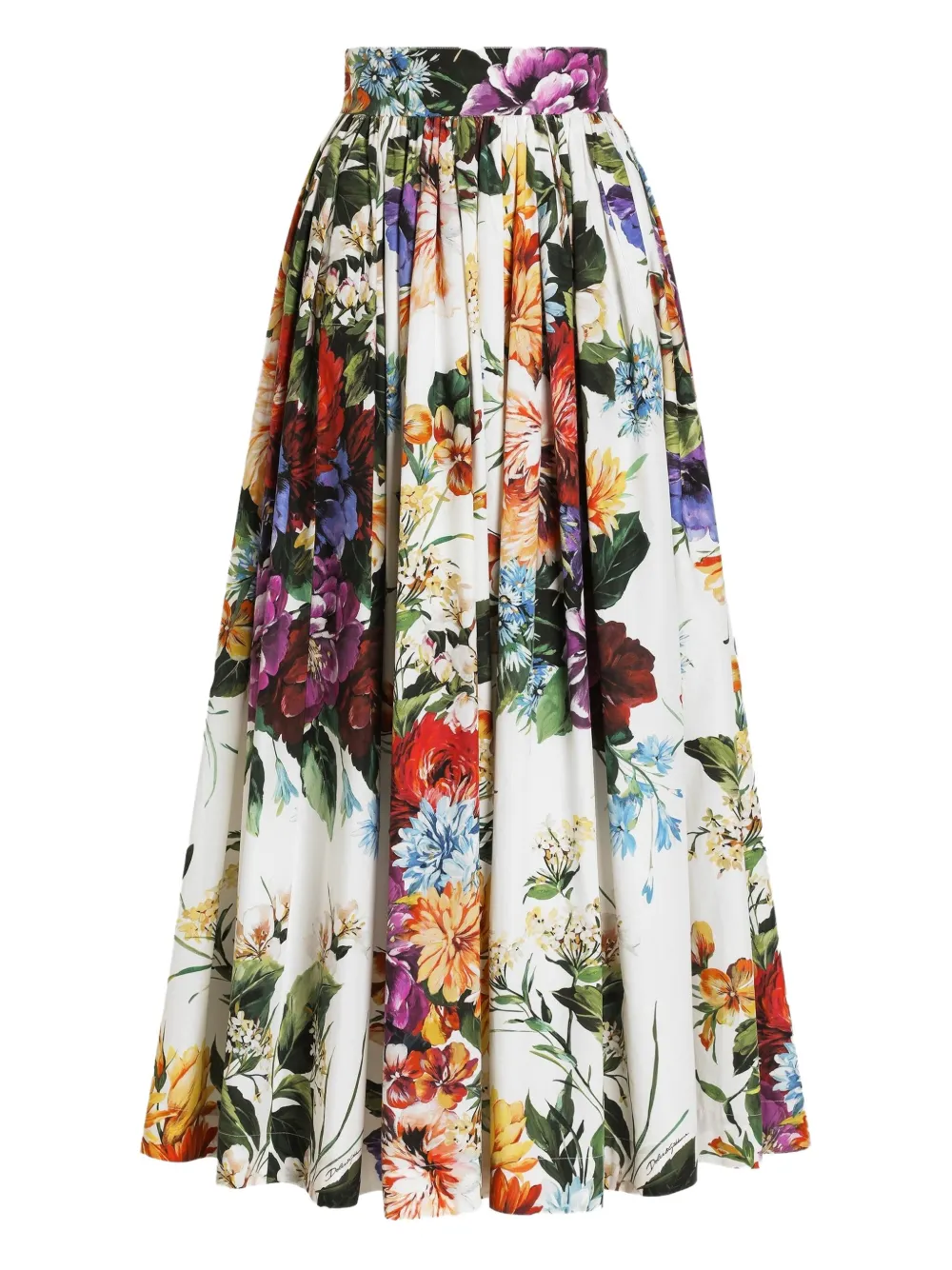 

Юбка макси с цветочным принтом DOLCE & GABBANA, белый