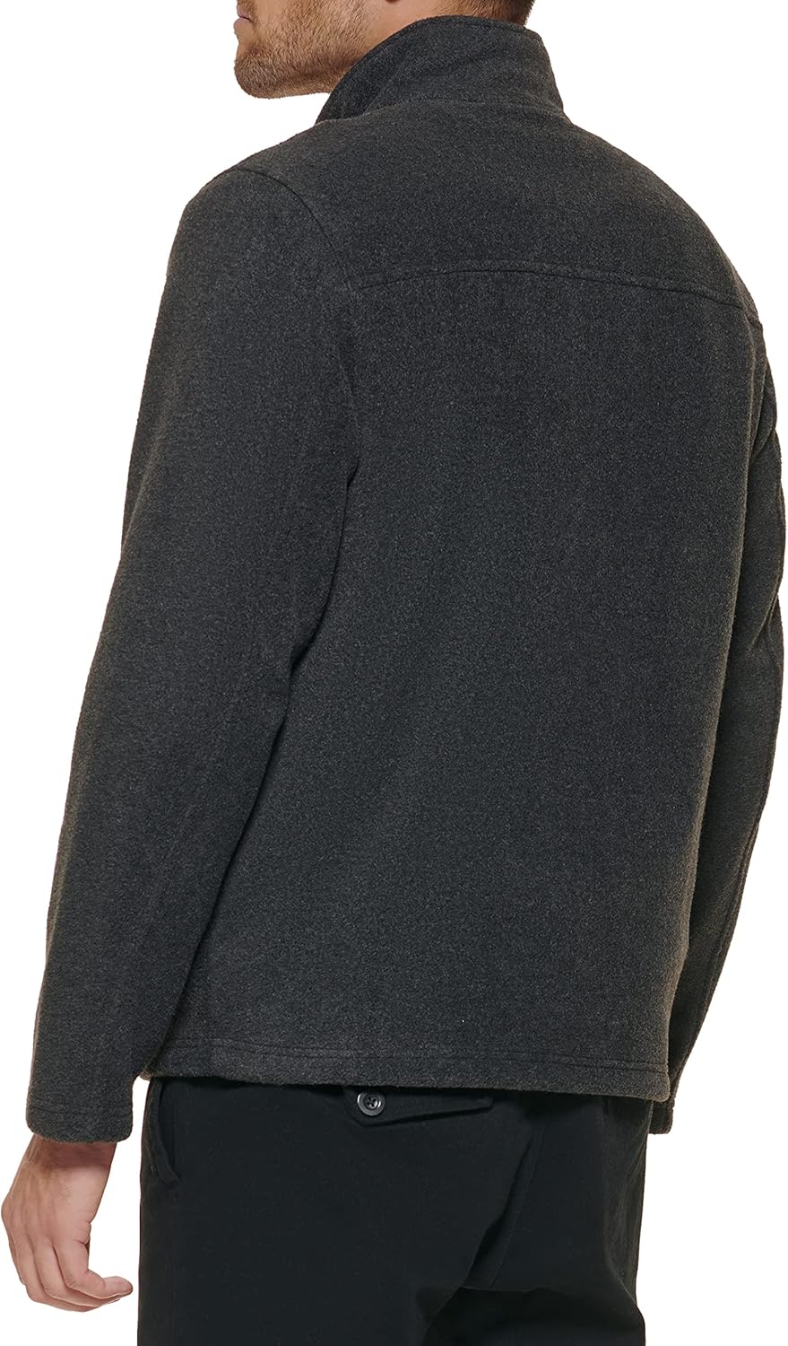 Мужская классическая флисовая куртка Tommy Hilfiger с застежкой-молнией спереди, Charcoal — фото 3