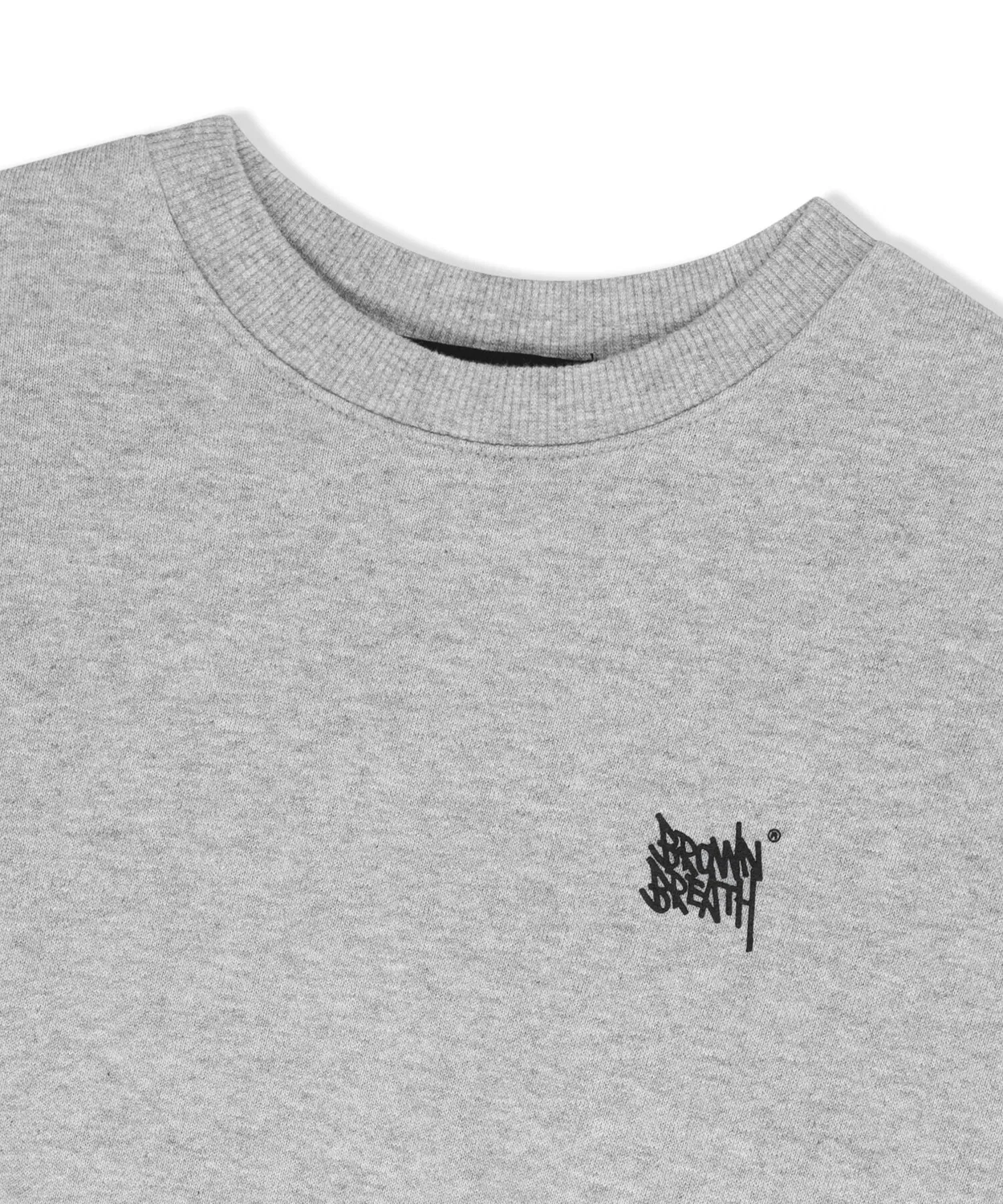 Детский свитшот Tag Crewneck, серый меланж, от Brownbreath Kids — фото 4