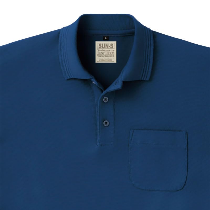 

Рубашка-поло с длинным рукавом San-S SA10071, темно-синяя, размер 5L Sun-S