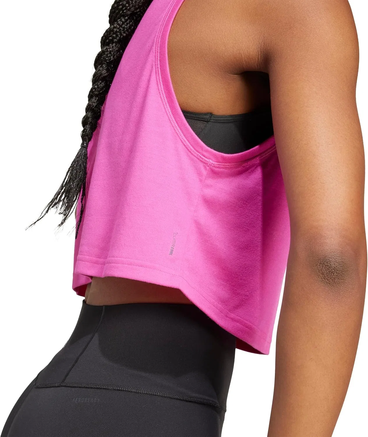 Топ женский adidas Train Essentials Boxy, цвет Semi Lucid Fuchsia — фото 4