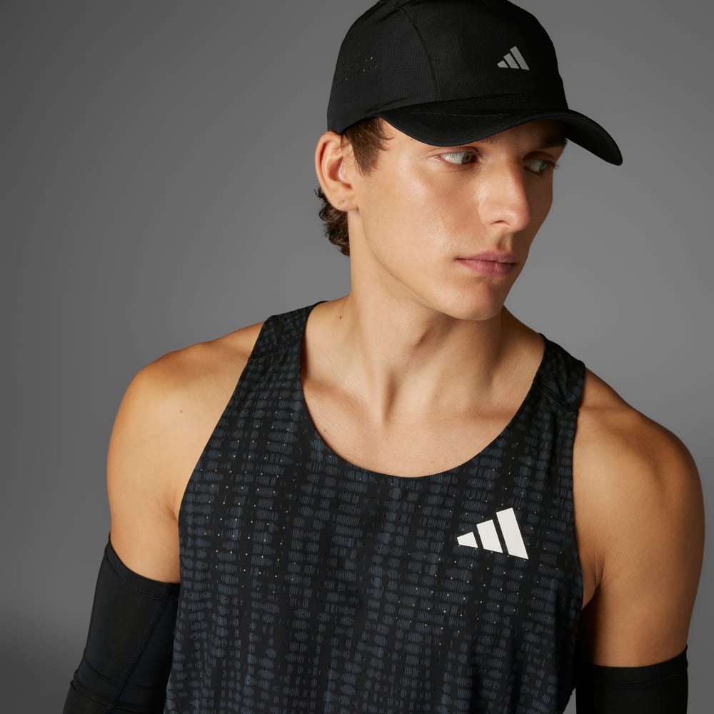 Спортивный топ Adidas Adizero Running Singlet, цвет Carbon/Black — фото 3