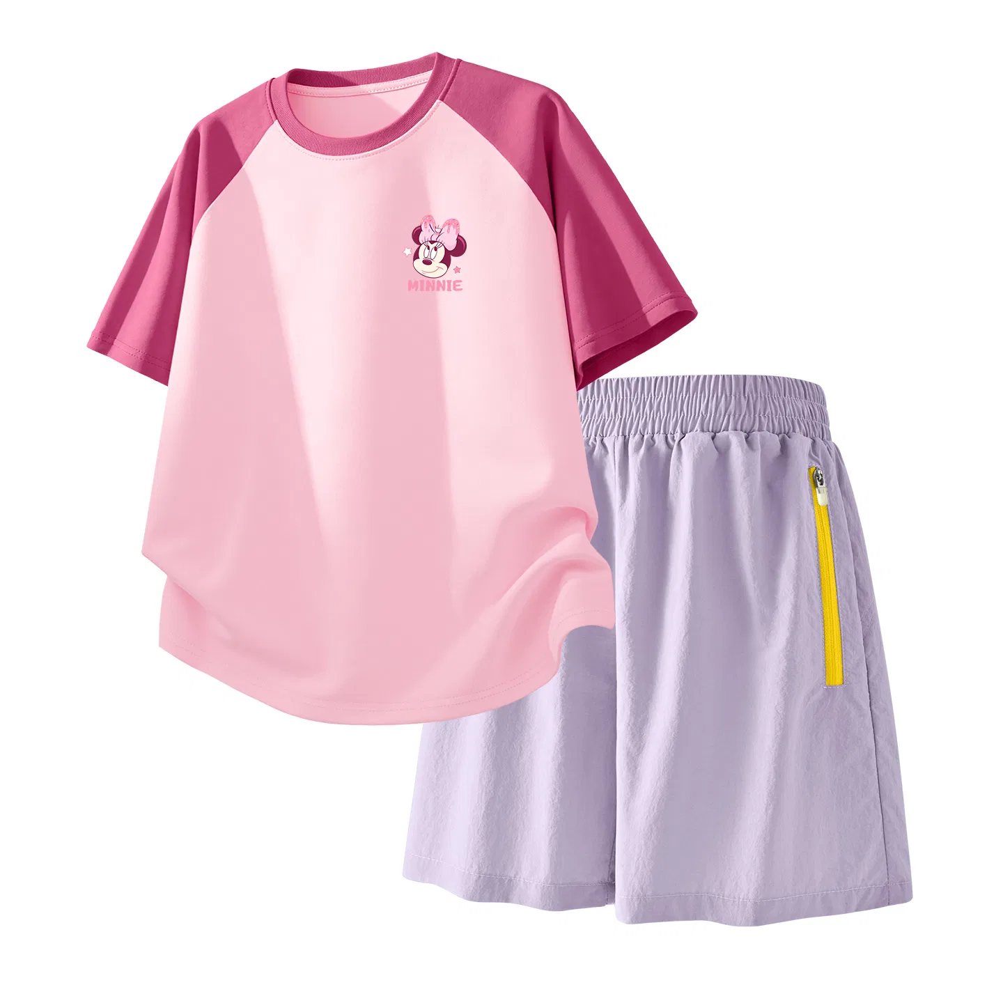 Детский спортивный костюм Casual Sportswear 2 Piece Set Disney, Di Sweet Gown K Green Pink+Solid Color Mint Green — фото 4