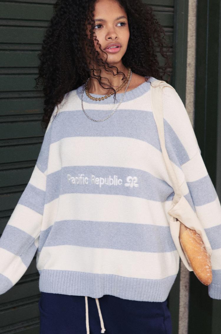 

Полосатый свитер Pacific Republic Pull And Bear, экрю