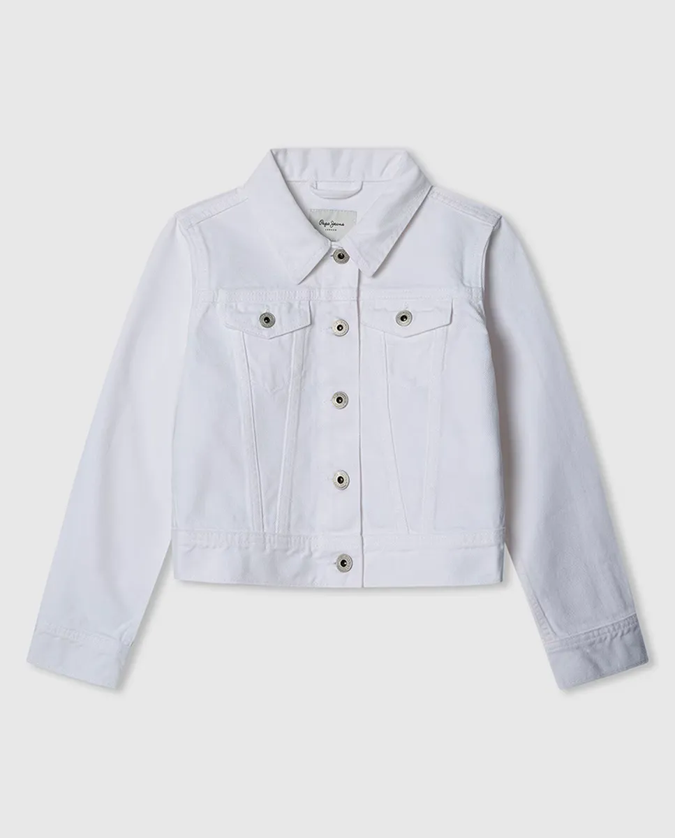 

Укороченный жакет для девочки Jr Pepe Jeans, белый