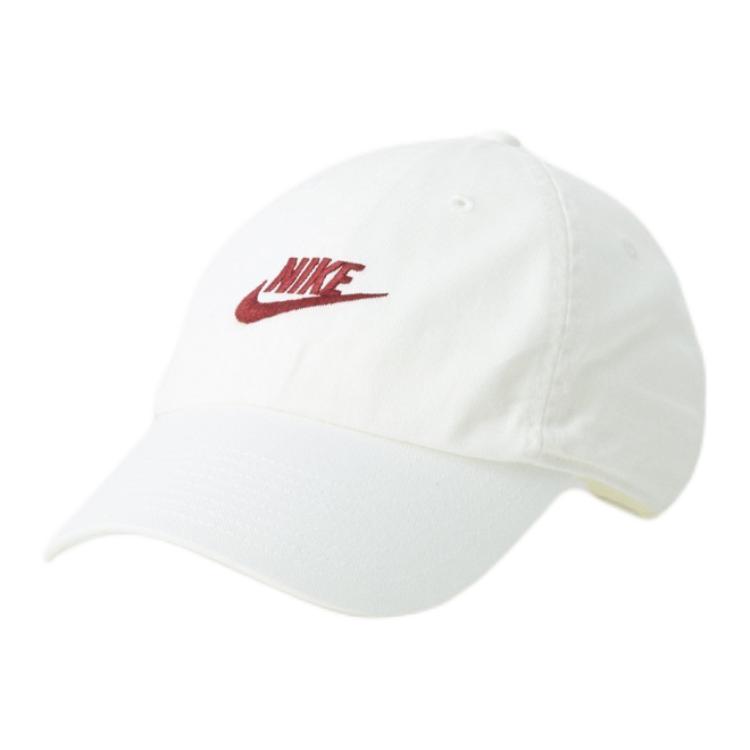 

Хлопковая твилловая бейсболка Unisex Sail White/Dark Red Nike, белый/темно-красный