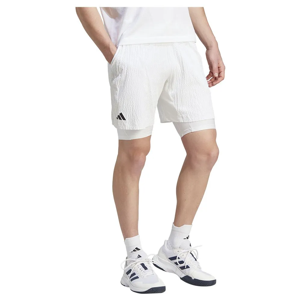 

Шорты adidas Aeroready Pro Two-In-One Seersucker, белый