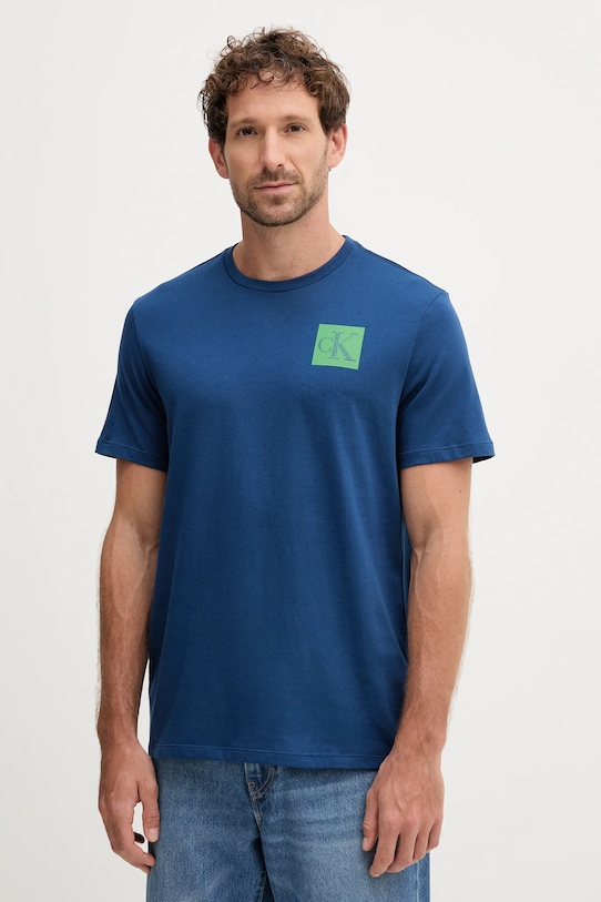 

Хлопковая футболка Calvin Klein Jeans, синий