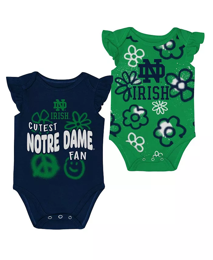 

Комплект из двух предметов для мальчиков и девочек, темно-синий/зеленый, Notre Dame Fighting Irish Little Sunshine Outerstuff