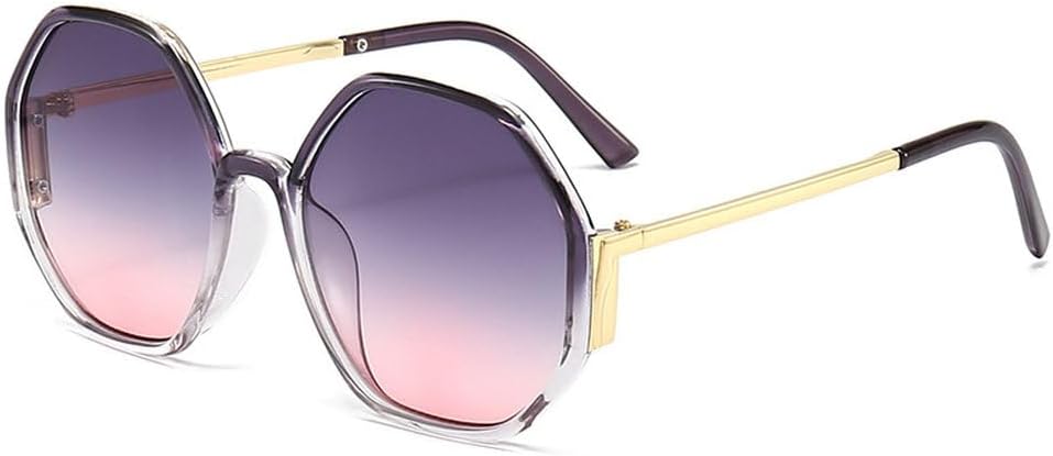 

Солнцезащитные очки Hexagon для женщин, солнцезащитные очки неправильной формы для мужчин, очки для вождения и рыбалки, защита от УФ-излучения UV400, класса люкс TKKTLLT, Grey