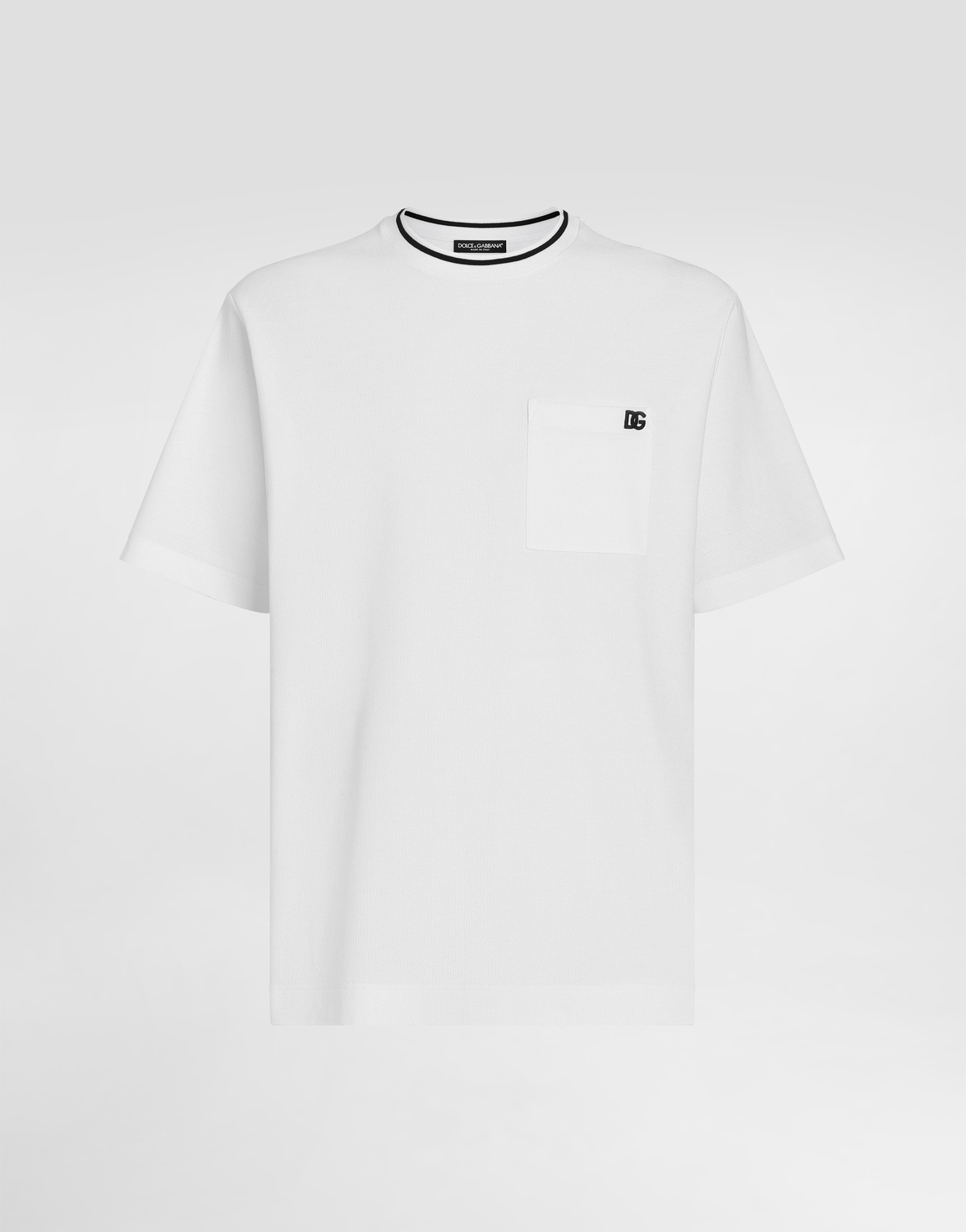 

Футболка из хлопкового пике Dolce & Gabbana, белый