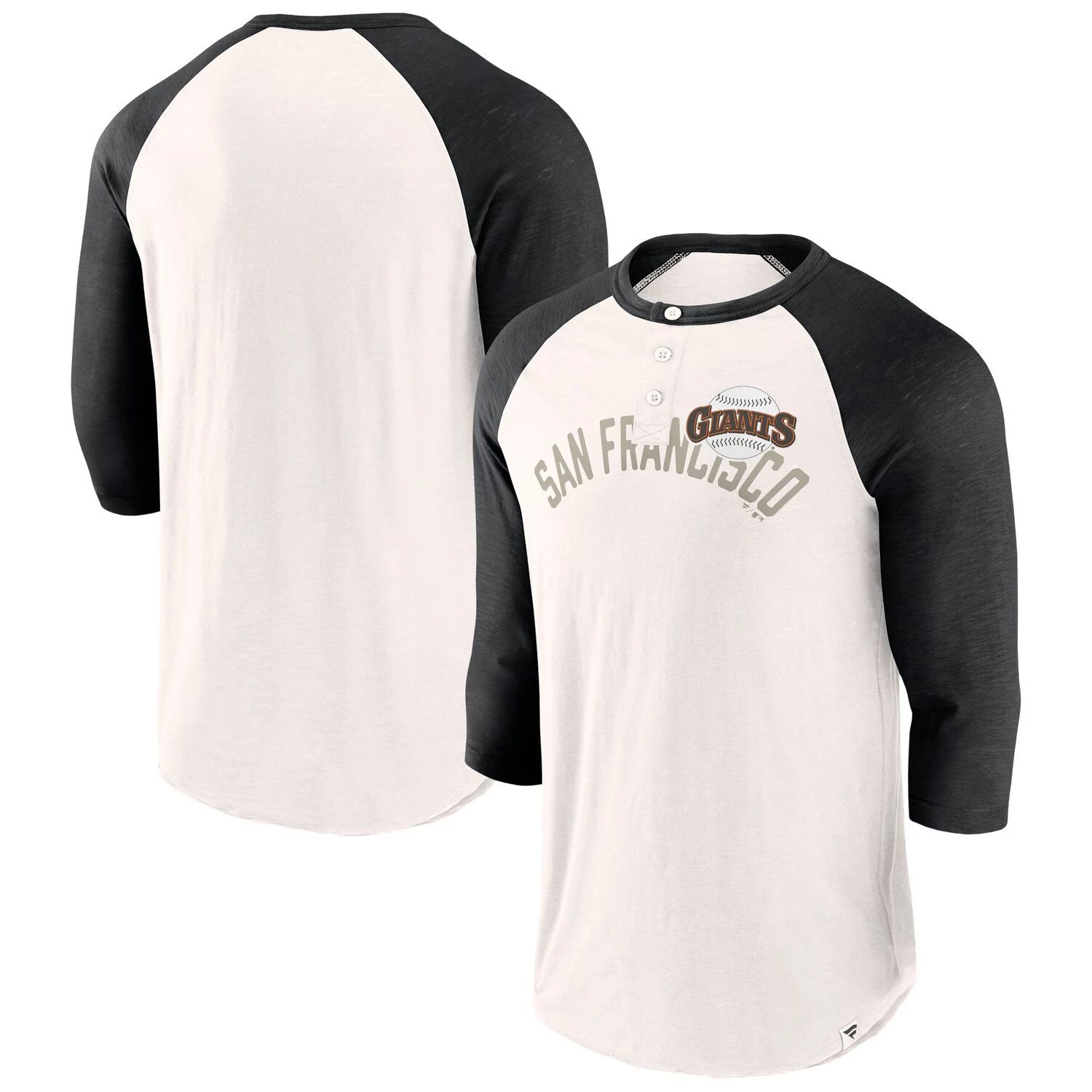 

Мужская белая/черная фирменная футболка San Francisco Giants Backdoor Slider Raglan с рукавами 3/4 Fanatics, Черный, Мужская белая/черная фирменная футболка San Francisco Giants Backdoor Slider Raglan с рукавами 3/4 Fanatics