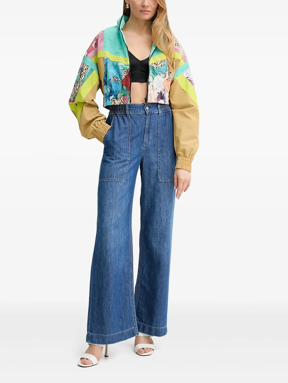 

Куртка с цветочным принтом Just Cavalli, зеленый