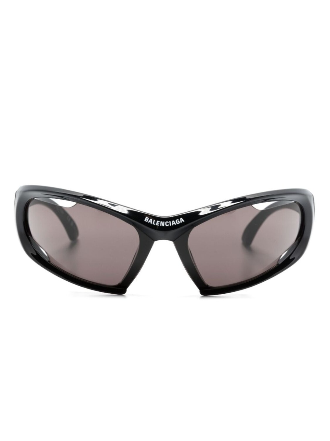 

Balenciaga Eyewear солнцезащитные очки Uni Dynamo Wrap в овальной оправе, черный