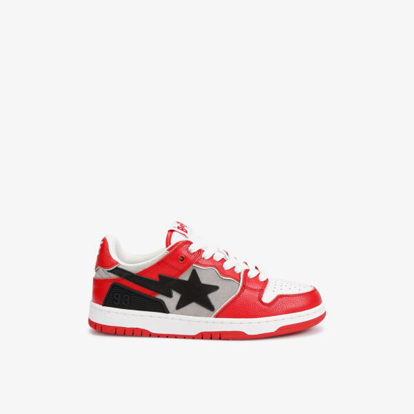

BAPE SK8 STA #1 M2 низкие кроссовки из кожи и замши A Bathing Ape, красный