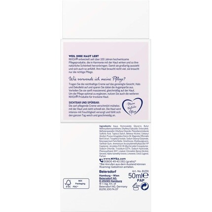 Насыщенный дневной крем 24h Moisture SPF 30 50 мл с натуральным миндальным маслом и магнолией Nivea — фото 2