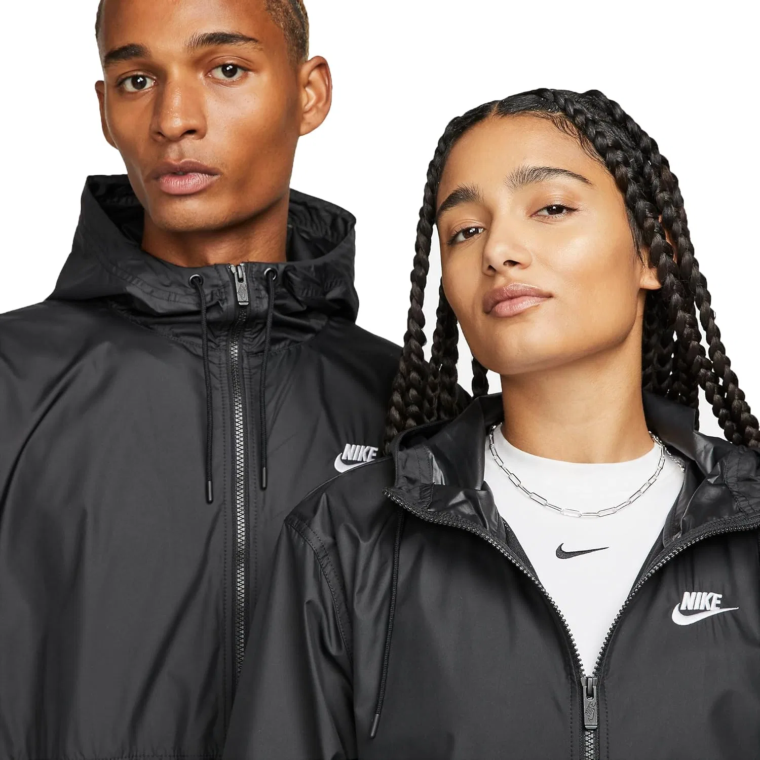 Трековая куртка Oversized Nike Sportswear Essential, Black/White — фото 3