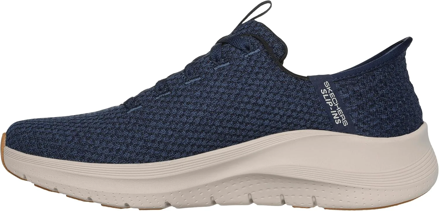 Мужские слипоны Skechers: Arch Fit 2.0 - Кроссовки на шнуровке с вязанием Look Ahead, темно-синий — фото 4