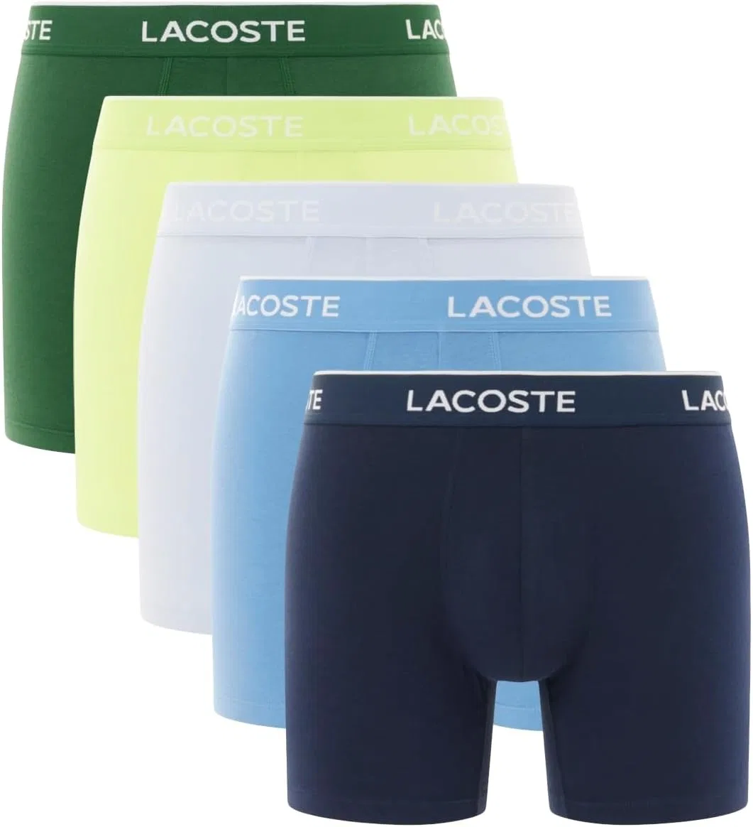 Боксеры хлопок с эластаном Lacoste, темно-синий/бирюзовый/синий