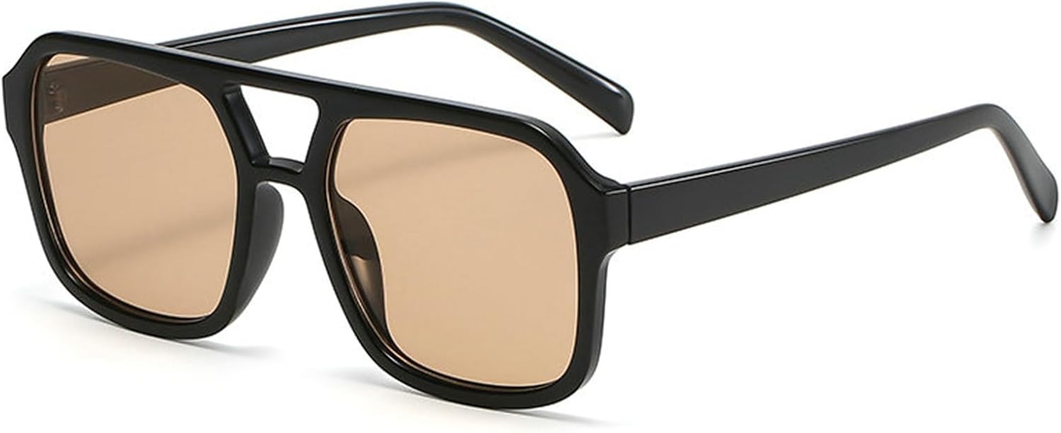 

Willochra Винтажные солнцезащитные очки большого размера, модные мужские и женские квадратные очки, стильный и популярный дизайн, защита от ультрафиолета UV400, очки-пилот, C6