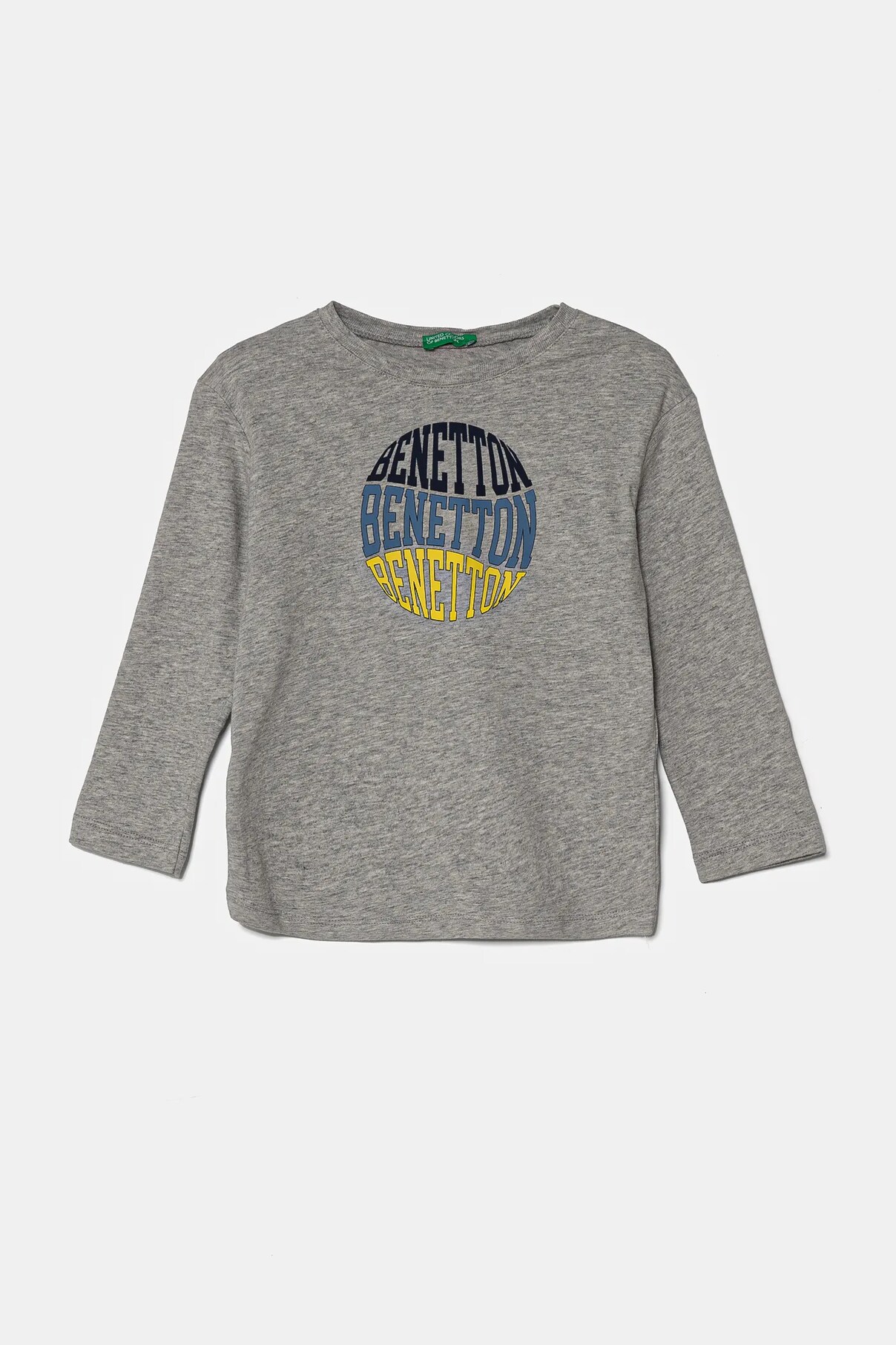 

Хлопковая детская кофта с длинными рукавами United Colors Of Benetton, серый