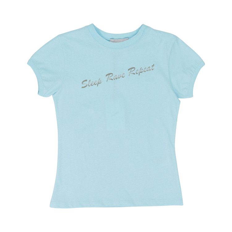 

Футболка Coperni Eat Sleep Rave Glitter Fitted Tee, Blue