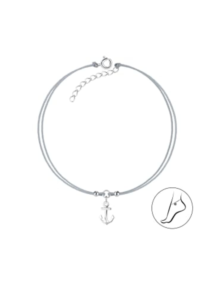 

Alexander York Браслет на лодыжку ANCHOR из серебра 925 пробы