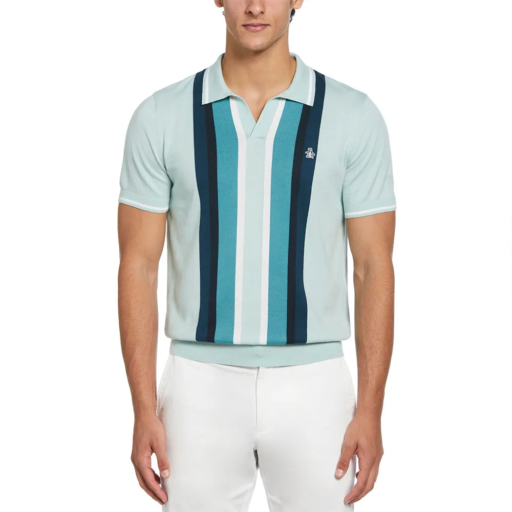 

Поло Original Penguin Cotton Vert Stripe Johnny Collar, синий