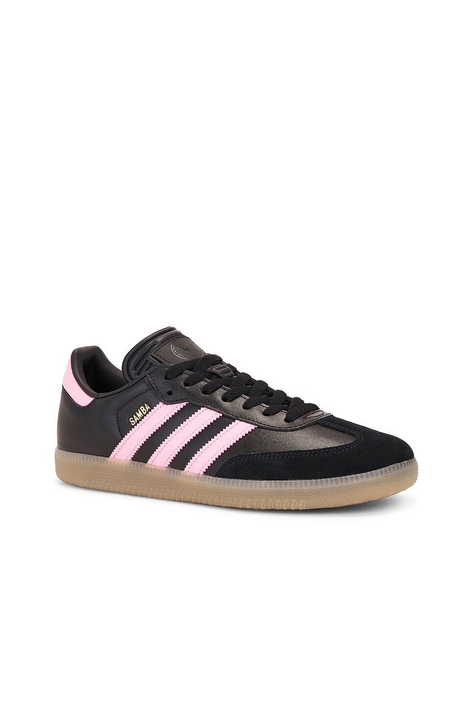 Кроссовки мужские Messi Samba Adidas Originals, цвет Black & Easy Pink — фото 2