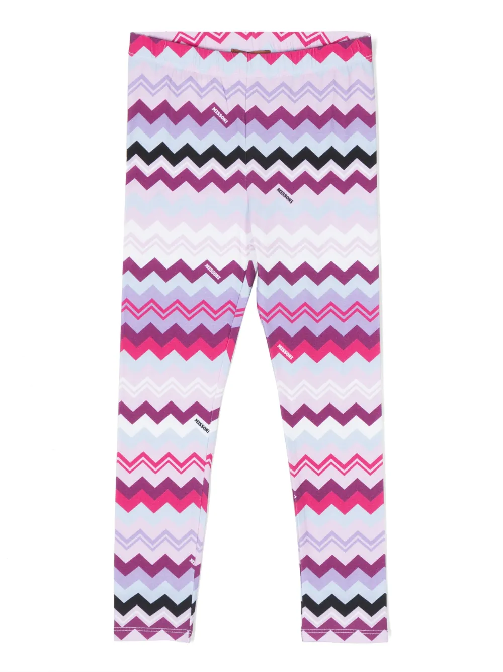 

Леггинсы из джерси с принтом зигзаг Missoni Kids, розовый