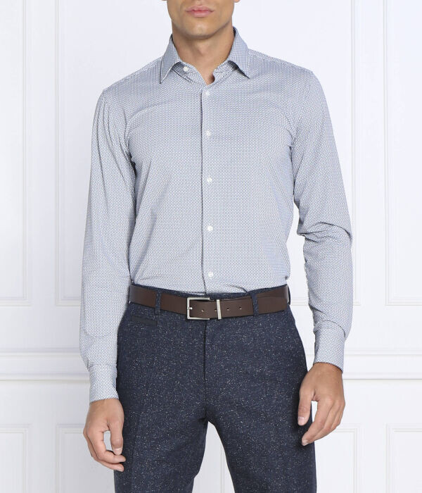 

Рубашка Boss P Hank Kent Slim Fit с узором, синий